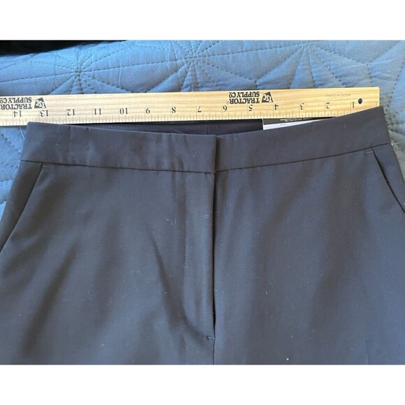 Worthington High Waist Wide Leg Trouser Pants Womens Size 4 Black Career Wear - Picture 7 of 12